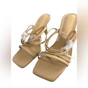 NWOT Women's Sexy Strappy Stilettos Summer Heeled Sandals High Heel Ankle Buckle